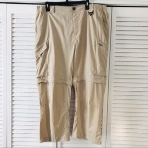 2/$25 COLUMBIA Beige Sun Protection Performance Fishing Gear Pants Size 40